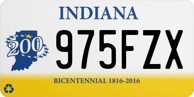 IN license plate 975FZX