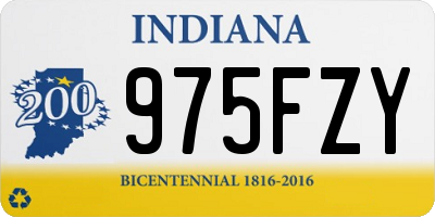 IN license plate 975FZY