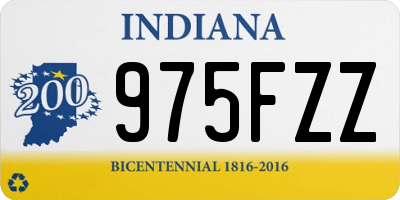 IN license plate 975FZZ