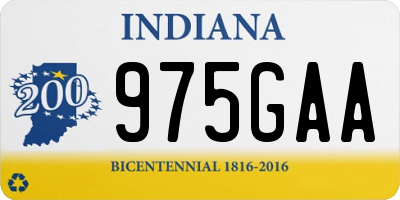 IN license plate 975GAA