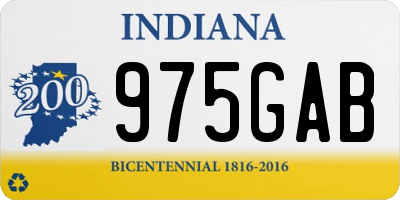 IN license plate 975GAB