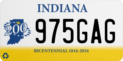 IN license plate 975GAG