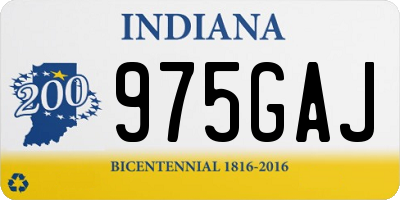 IN license plate 975GAJ