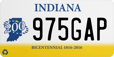 IN license plate 975GAP