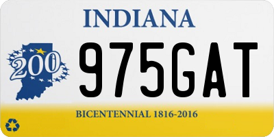 IN license plate 975GAT