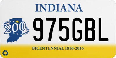 IN license plate 975GBL