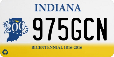 IN license plate 975GCN