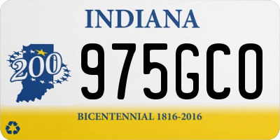IN license plate 975GCO