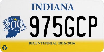 IN license plate 975GCP