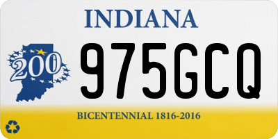 IN license plate 975GCQ