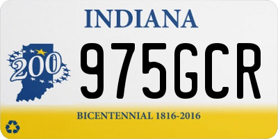 IN license plate 975GCR