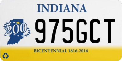 IN license plate 975GCT