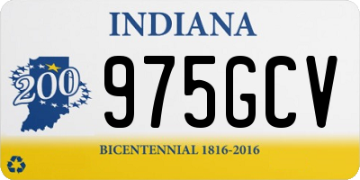 IN license plate 975GCV