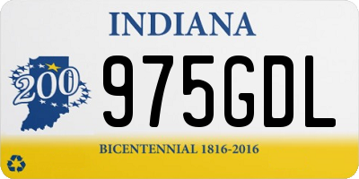 IN license plate 975GDL
