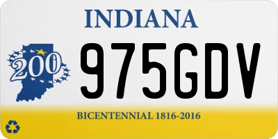 IN license plate 975GDV
