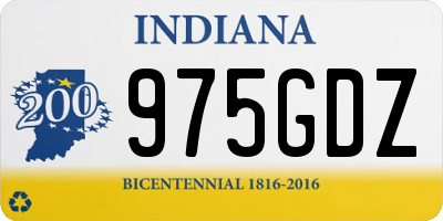 IN license plate 975GDZ