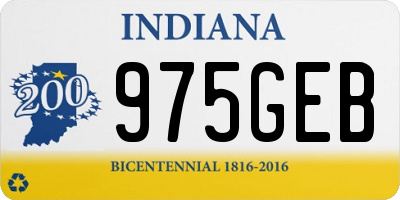 IN license plate 975GEB