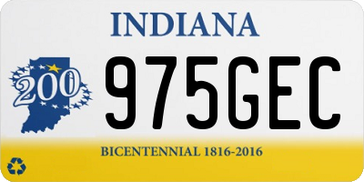 IN license plate 975GEC