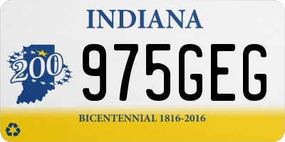 IN license plate 975GEG