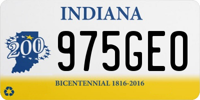 IN license plate 975GEO