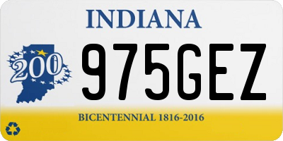 IN license plate 975GEZ