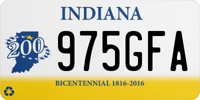 IN license plate 975GFA