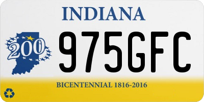 IN license plate 975GFC