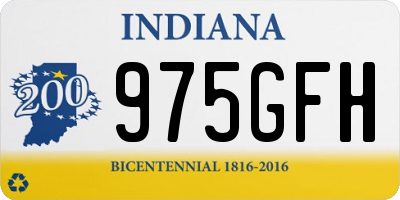 IN license plate 975GFH