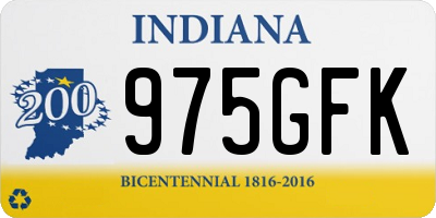 IN license plate 975GFK