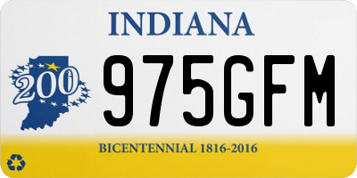 IN license plate 975GFM