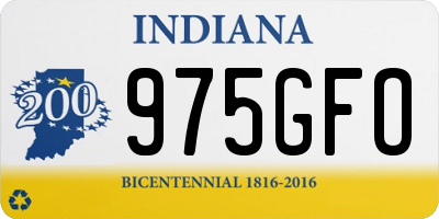 IN license plate 975GFO