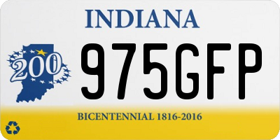 IN license plate 975GFP