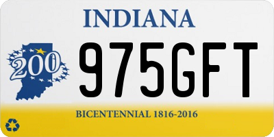 IN license plate 975GFT