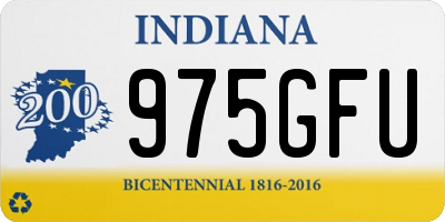 IN license plate 975GFU