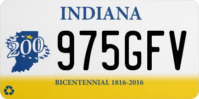 IN license plate 975GFV