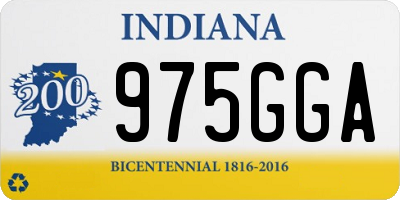 IN license plate 975GGA