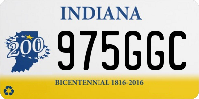 IN license plate 975GGC