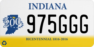 IN license plate 975GGG