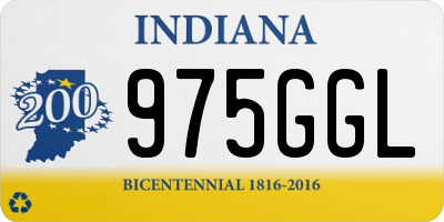 IN license plate 975GGL