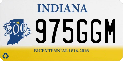 IN license plate 975GGM