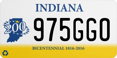 IN license plate 975GGO