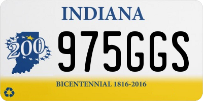 IN license plate 975GGS