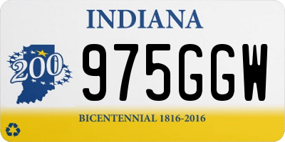 IN license plate 975GGW