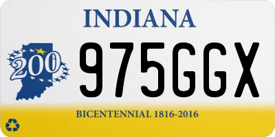 IN license plate 975GGX