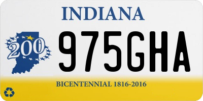 IN license plate 975GHA