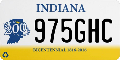 IN license plate 975GHC