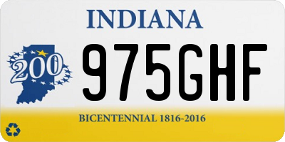 IN license plate 975GHF