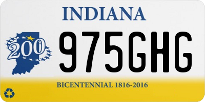 IN license plate 975GHG