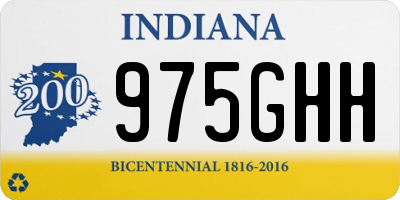 IN license plate 975GHH