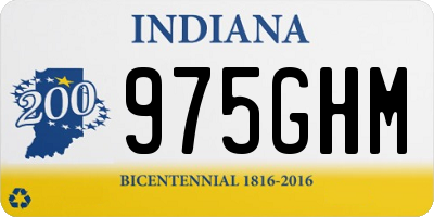 IN license plate 975GHM